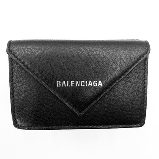 バレンシアガ(Balenciaga)の【極美品】BALENCIAGA バレンシアガ ペーパーミニウォレット ブラック(財布)