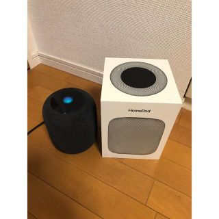 アップル(Apple)のHomePod スペースグレー 動作品(スピーカー)