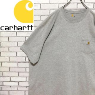 カーハート(carhartt)の超希少 カーハート ワンポイントロゴタグ ライトグレー 半袖 Tシャツ 90s(Tシャツ/カットソー(半袖/袖なし))