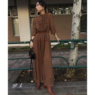 【新品未使用】アメリ CHIFFON GATHER DRESS サイズS
