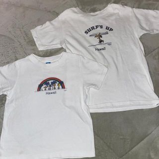 スヌーピー(SNOOPY)のused 日焼けスヌーピー　ハワイTシャツ　3T&5T 2枚セット♡(Tシャツ/カットソー)