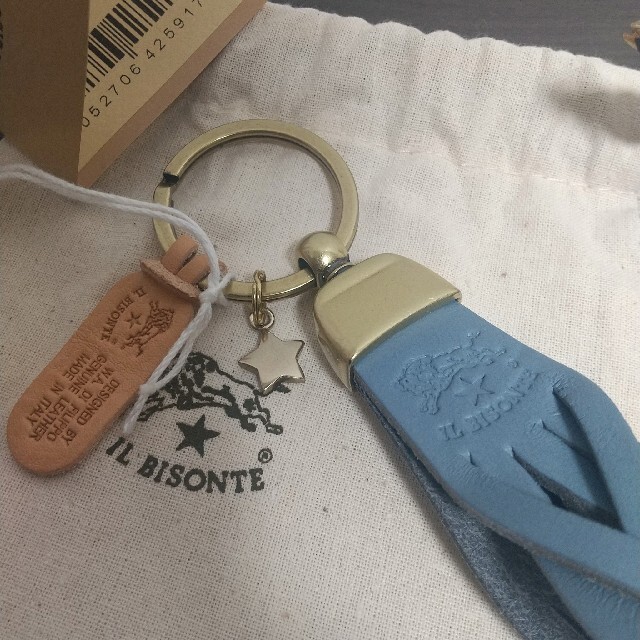 IL BISONTE(イルビゾンテ)の新品 本革 レザー イルビゾンテ 編み込み キーリング キーホルダー ズッケロ レディースのファッション小物(キーケース)の商品写真