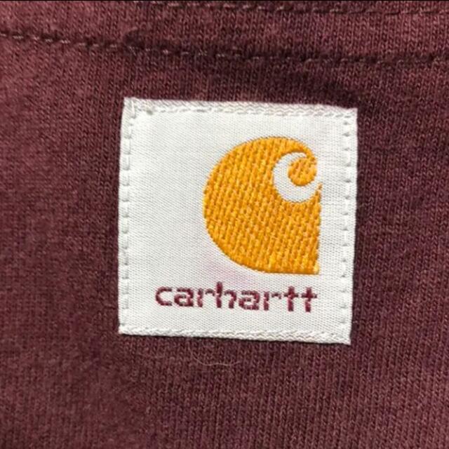 carhartt(カーハート)の超希少 カーハート ロゴタグ ボルドーカラー ビックサイズ 半袖Tシャツ 90s メンズのトップス(Tシャツ/カットソー(半袖/袖なし))の商品写真