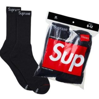 シュプリーム(Supreme)のSupreme Hanes Crew Socks Black(ソックス)