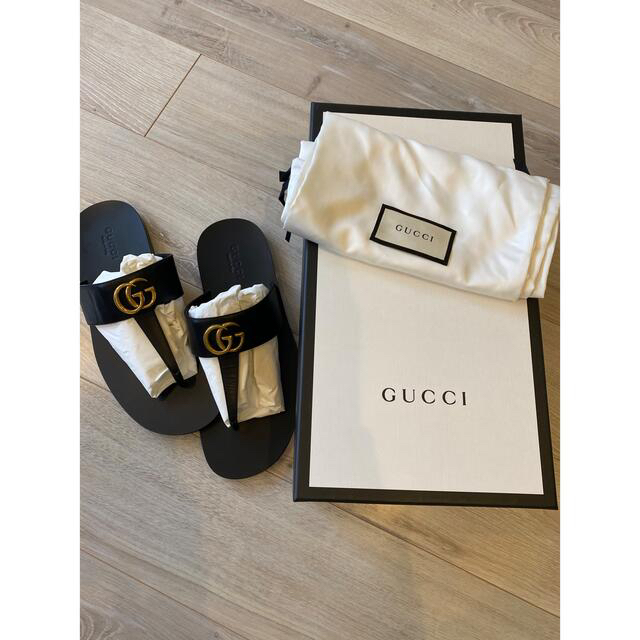 Gucci(グッチ)のGUCCIレザーサンダル　ゴールド金具 メンズの靴/シューズ(サンダル)の商品写真