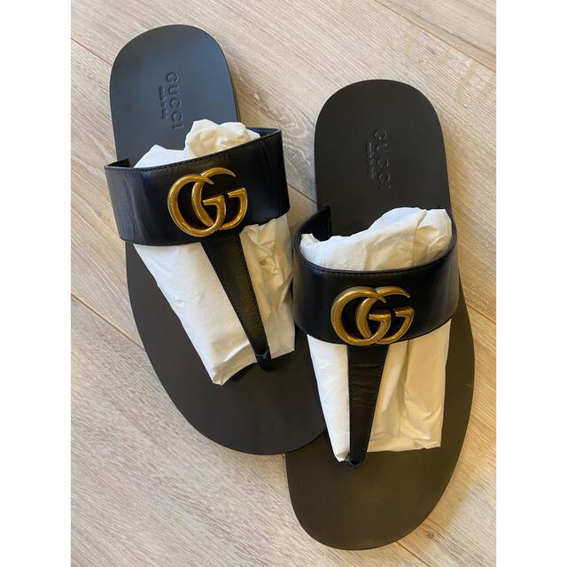 Gucci(グッチ)のGUCCIレザーサンダル　ゴールド金具 メンズの靴/シューズ(サンダル)の商品写真