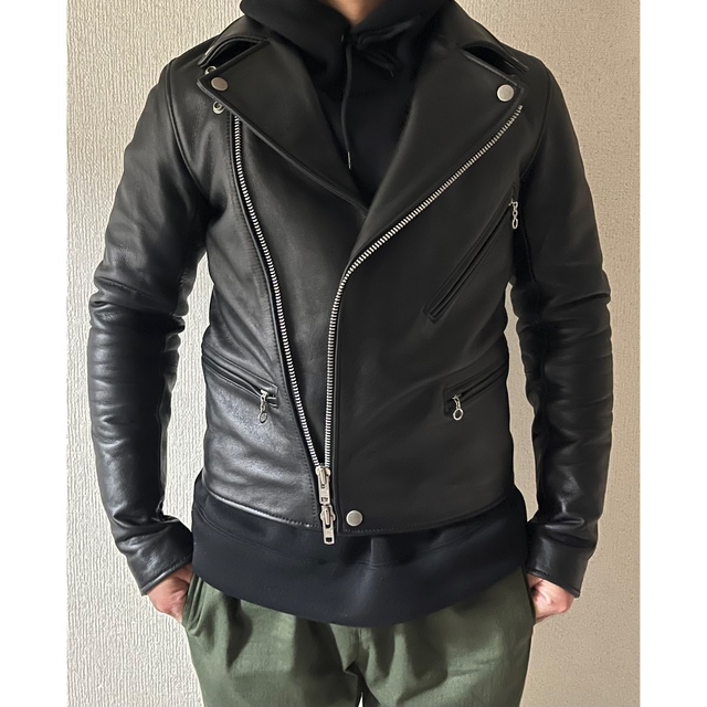 ユナイテッドアローズ ダブルZIPライダース レザージャケット ブラック
