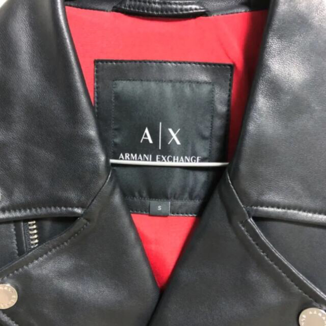 A|X ARMANI EXCHANGE シープレザー　ライダースジャケット