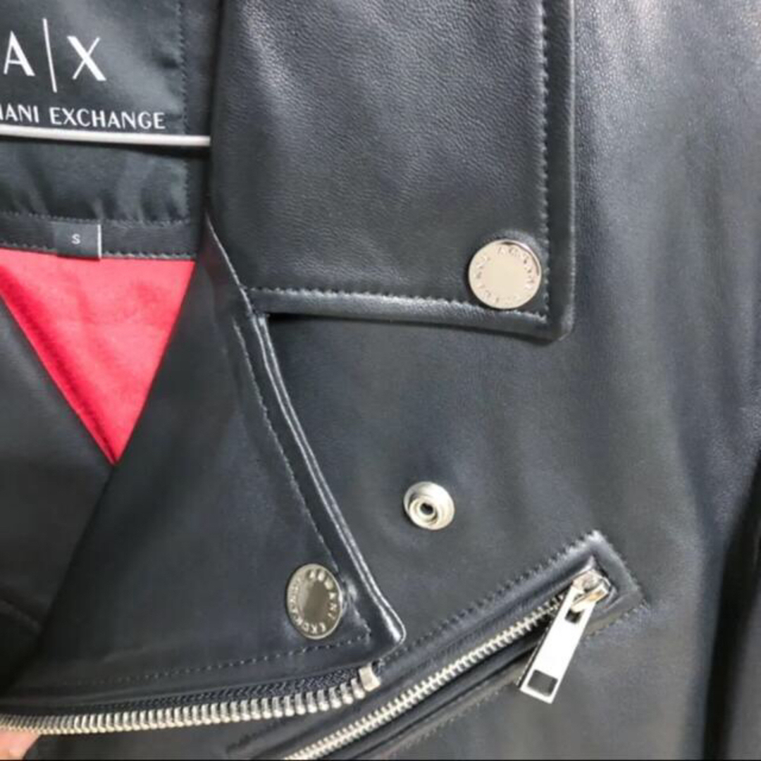 A|X ARMANI EXCHANGE シープレザー　ライダースジャケット