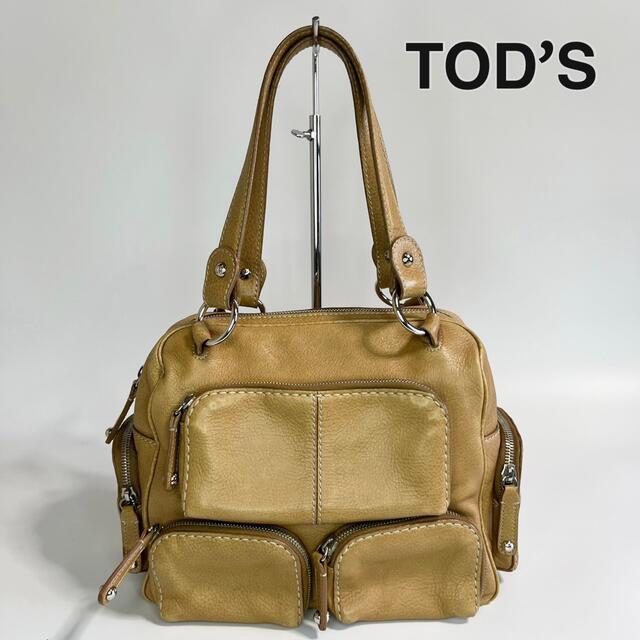 22S77 美品 TOD’S トッズ ハンドバッグ ベージュ