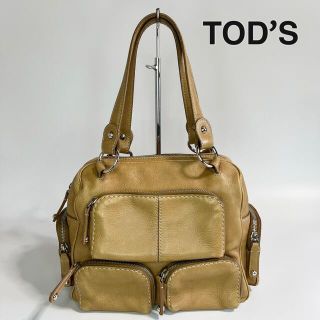 トッズ(TOD'S)の22S77 美品 TOD’S トッズ ハンドバッグ ベージュ(ハンドバッグ)