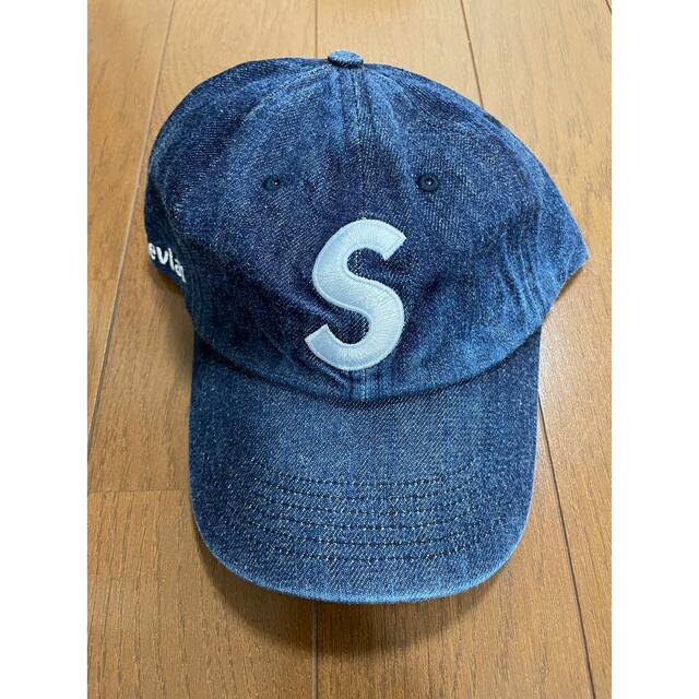Supreme Washed Denim S Logo Cap Blue