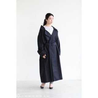 マメ(mame)のmame kurogouchi cotton hemp coat navy(トレンチコート)