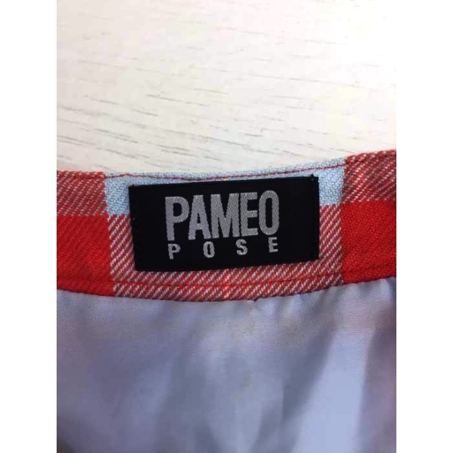 PAMEO POSE(パメオポーズ)のPameo Pose(パメオポーズ) チェック柄バンドカラーフレアワンピース レディースのワンピース(その他)の商品写真