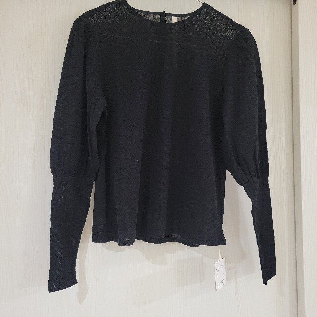 fig London(フィグロンドン)のfigLondon cotton tulle puff BL ブラック レディースのトップス(シャツ/ブラウス(長袖/七分))の商品写真