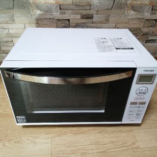 トウシバ(東芝)の東芝 電子レンジ ER-SS17A-W 20年式 フラット 縦開き 美品(電子レンジ)