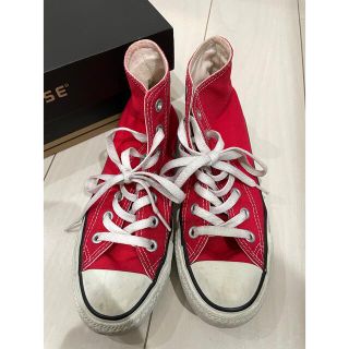 コンバース(CONVERSE)のconverse レッド　ハイ(スニーカー)