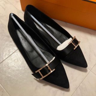 希少✨エルメス　フラットシューズ　バレエシューズ　ベージュ　HERMES 24