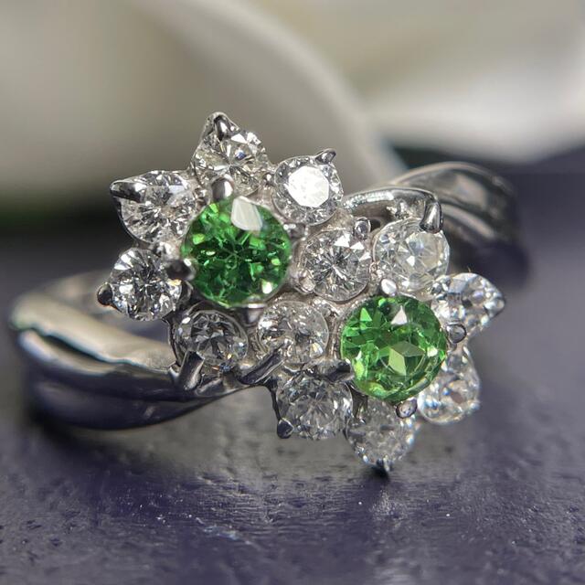 K18WGグロッシュラライトガーネットリング0.38ct レディースのアクセサリー(リング(指輪))の商品写真