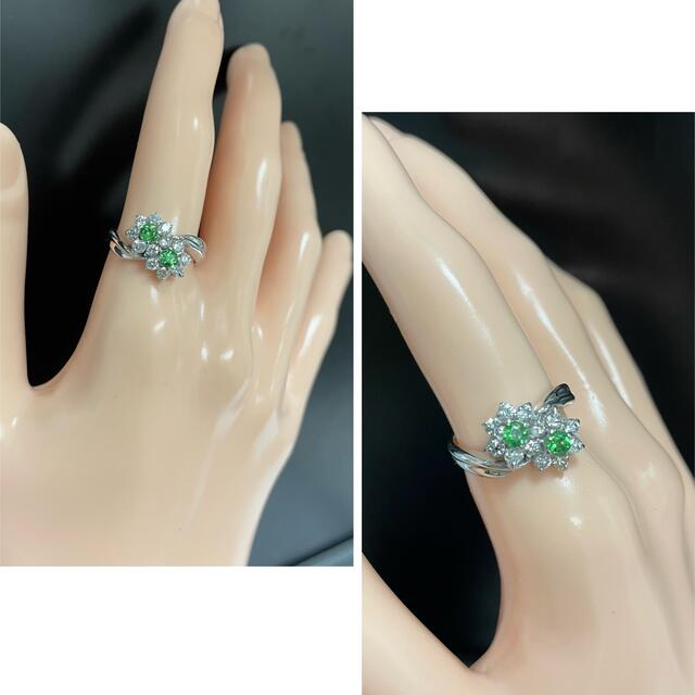 K18WGグロッシュラライトガーネットリング0.38ct レディースのアクセサリー(リング(指輪))の商品写真