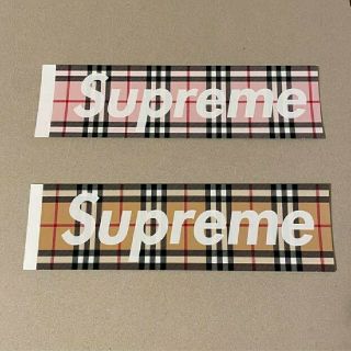 シュプリーム(Supreme)のSupreme ステッカー　2枚　Burberry box logo シュプ(ノベルティグッズ)