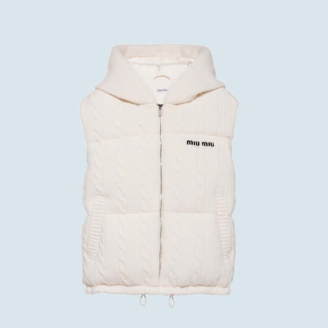ますので】 miumiu - ミュウミュウ カシミアダウン ベスト カシミア 36