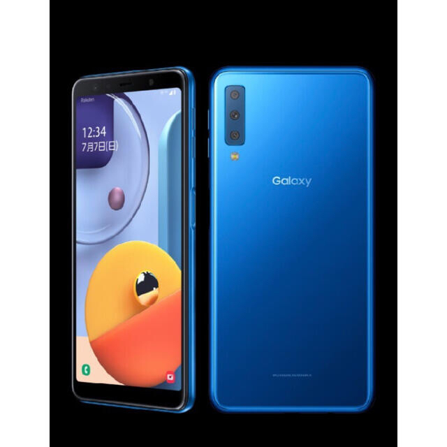 Galaxy(ギャラクシー)のGalaxy A7 ブルー　SIMフリー／楽天モバイル スマホ/家電/カメラのスマートフォン/携帯電話(スマートフォン本体)の商品写真