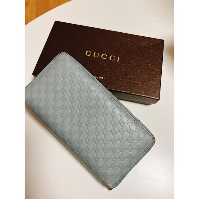 Gucci(グッチ)のGucciロング財布　水色　原箱付き メンズのファッション小物(長財布)の商品写真