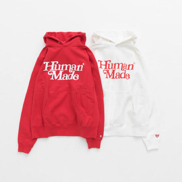 HUMAN MADE(ヒューマンメイド)のHuman made Girls don't cry hoodie パーカー 赤 メンズのトップス(パーカー)の商品写真