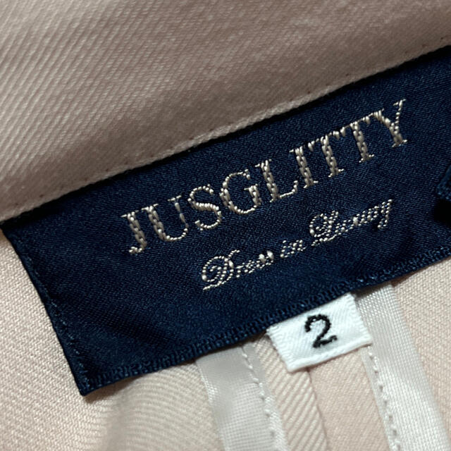 JUSGLITTY(ジャスグリッティー)のJUSGLITTY  ノーカラー　ウォッシャブルジャケット レディースのジャケット/アウター(テーラードジャケット)の商品写真
