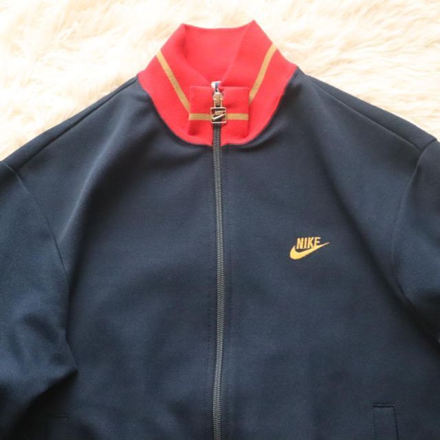 80s 紺タグ NIKE ジャージセットアップ L トラックジャケット 黒