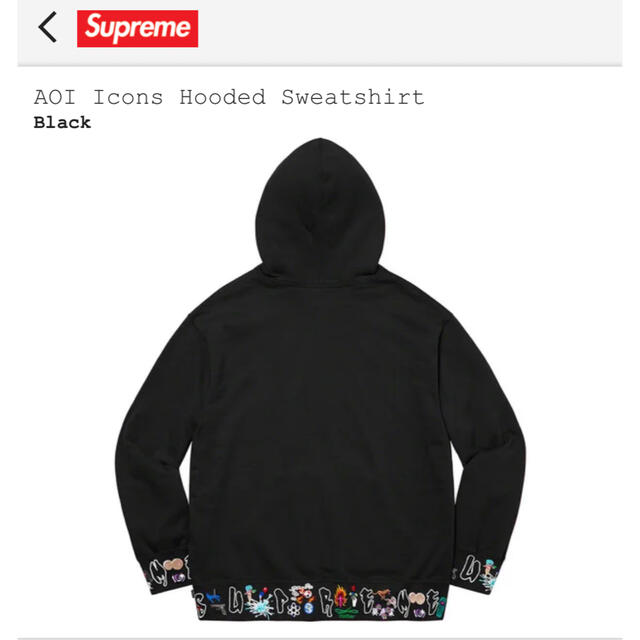 Supreme(シュプリーム)の新品　Supreme  AOI Icons Hooded Sweatshirt  レディースのトップス(パーカー)の商品写真