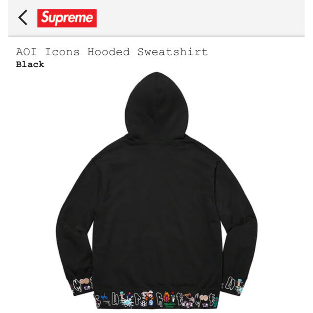 Supreme AOI Icons Hooded Sweatshirt L