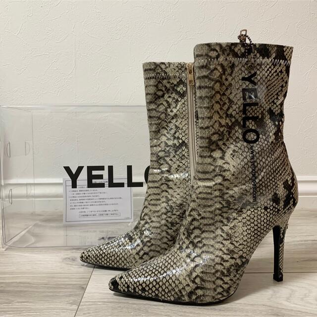 世界的に有名な Yellow boots - 【新品未使用】YELLO パイソン柄 ショートブーツ ブーツ - covid19.ins.gov.mz