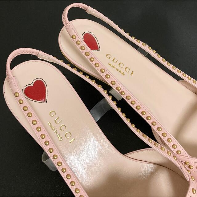 【極美品〜美品 2018モデル】GUCCI パールスタッズバンブーヒールパンプス