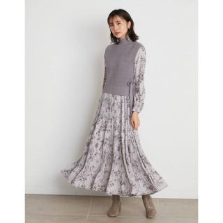 【スナイデル】新品タグ付き♡ハイネックニットコンビワンピース