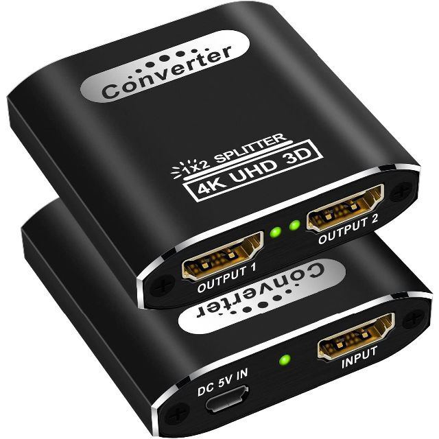 HDMI 分配器 1入力2出力 HDMI スプリッター 自動切替 2画面同時出力