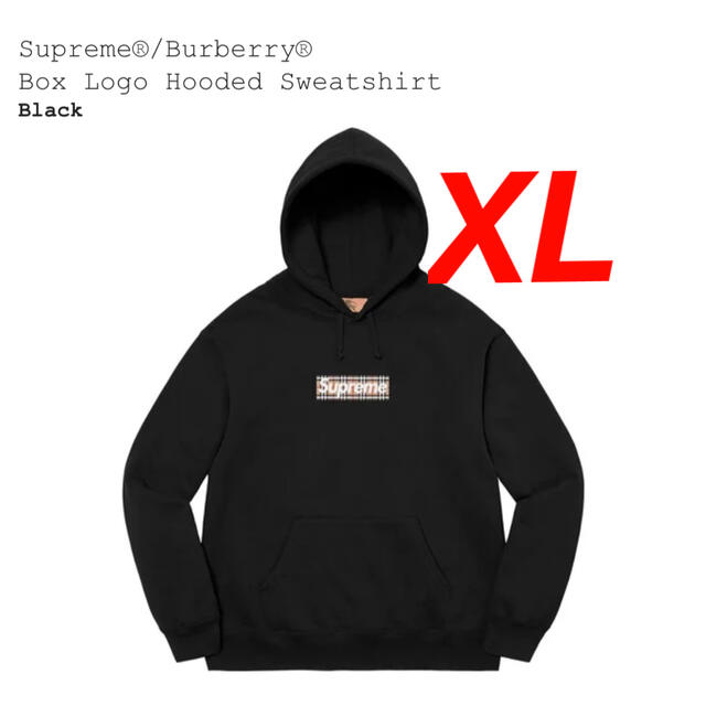 輝く高品質な Supreme パーカー Hooded logo box burberry supreme