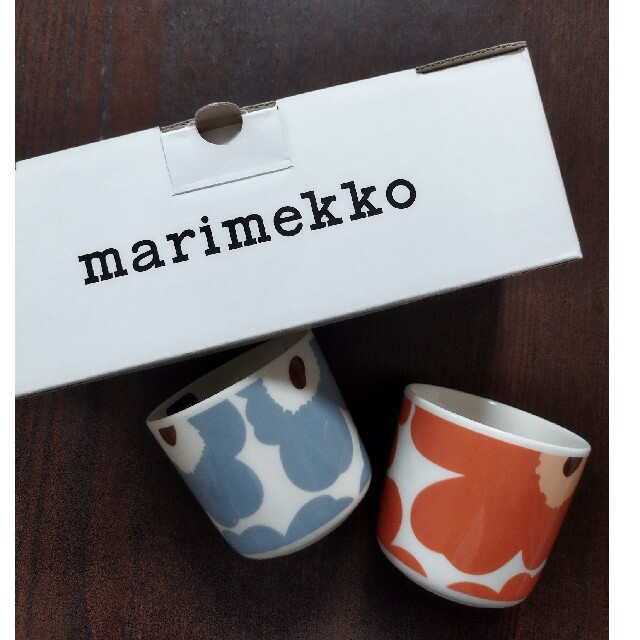 marimekko(マリメッコ)のMarimekko　マリメッコ　ラテマグ　コーヒーカップ　ブルーグレー インテリア/住まい/日用品のキッチン/食器(グラス/カップ)の商品写真