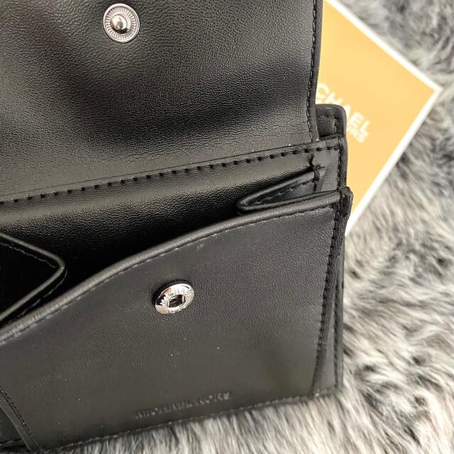 新品☆MICHAEL KORS メンズ ブラック シグネチャー 折り財布