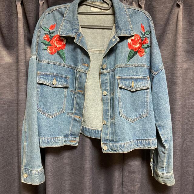 Vintage Denim Jacket 花柄 刺繍 デニムジャケット