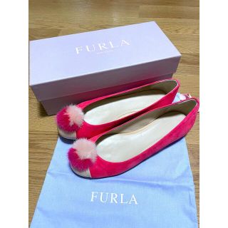 フルラ(Furla)のフルラ　ファー付きバレエシューズ(ハイヒール/パンプス)