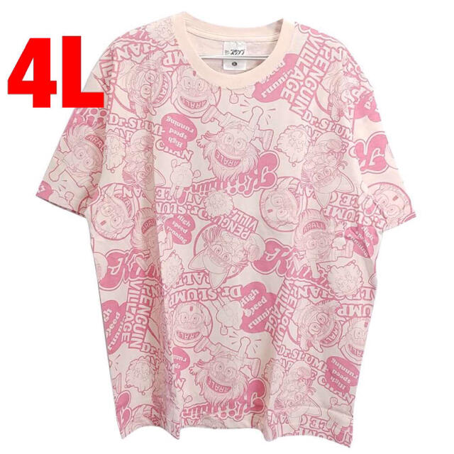 新品　総柄 ピンク 4L Tシャツ　人気 メンズのトップス(Tシャツ/カットソー(半袖/袖なし))の商品写真