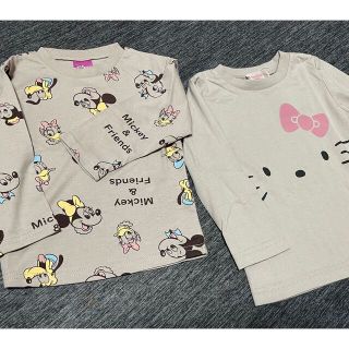 ディズニー(Disney)のミッキー　ミニー　ハローキティ　Tシャツ　2枚セット(下着)