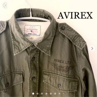 アヴィレックス(AVIREX)のAVIREX　アヴィレックス　長袖　ミリタリーシャツ　Mサイズ　上野商会(シャツ)