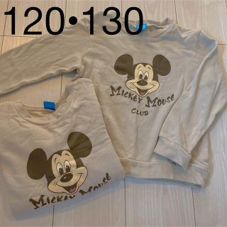 ディズニー(Disney)のミッキー トレーナー 120・130 セット(Tシャツ/カットソー)