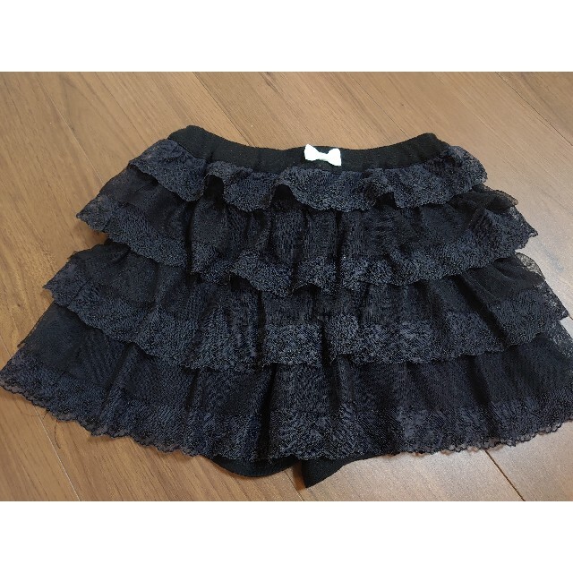 anyFAM(エニィファム)のエニィファム スカートパンツ 140 黒 キッズ/ベビー/マタニティのキッズ服女の子用(90cm~)(スカート)の商品写真