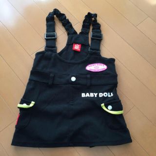 ベビードール(BABYDOLL)の100cm オーバーオールスカート♡(ワンピース)