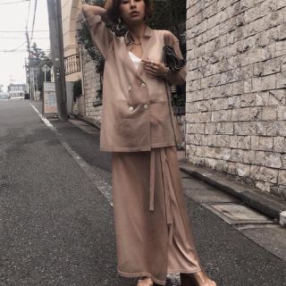 アメリヴィンテージ(Ameri VINTAGE)のMEDI SHEER WRAP PANTS (カジュアルパンツ)