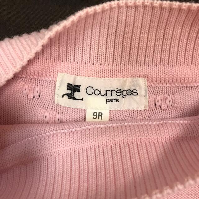 Courreges(クレージュ)の80s   レトロ　クレージュ　春セーター   刺繍　桜色ニット ゆったり レディースのトップス(ニット/セーター)の商品写真